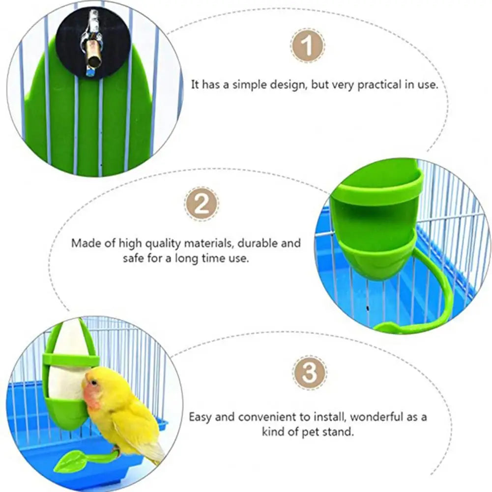 Parrot Fruit & Veggie Holder – Hanging Bird Feeder with Perch