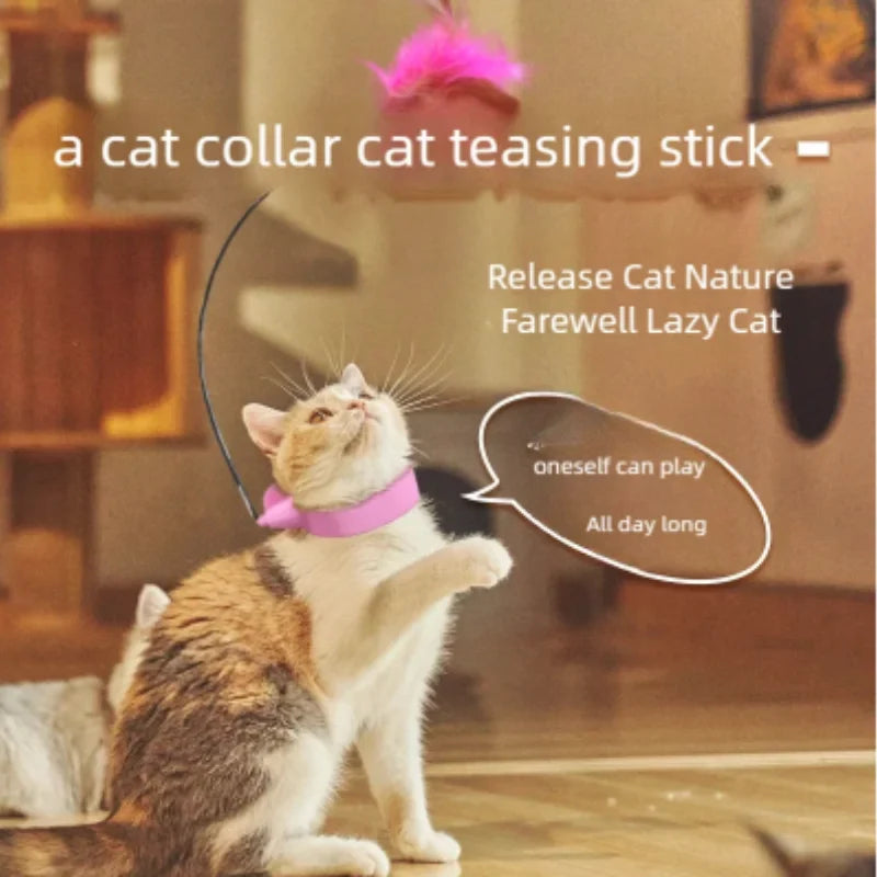 Interactive Tumbler Cat Feather Toy