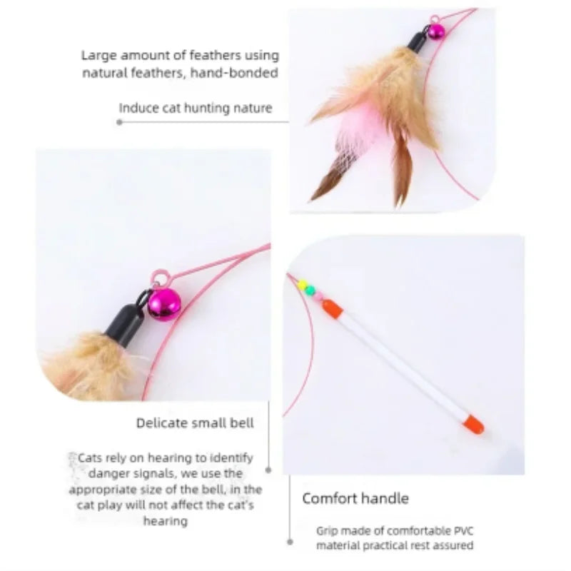 Interactive Tumbler Cat Feather Toy