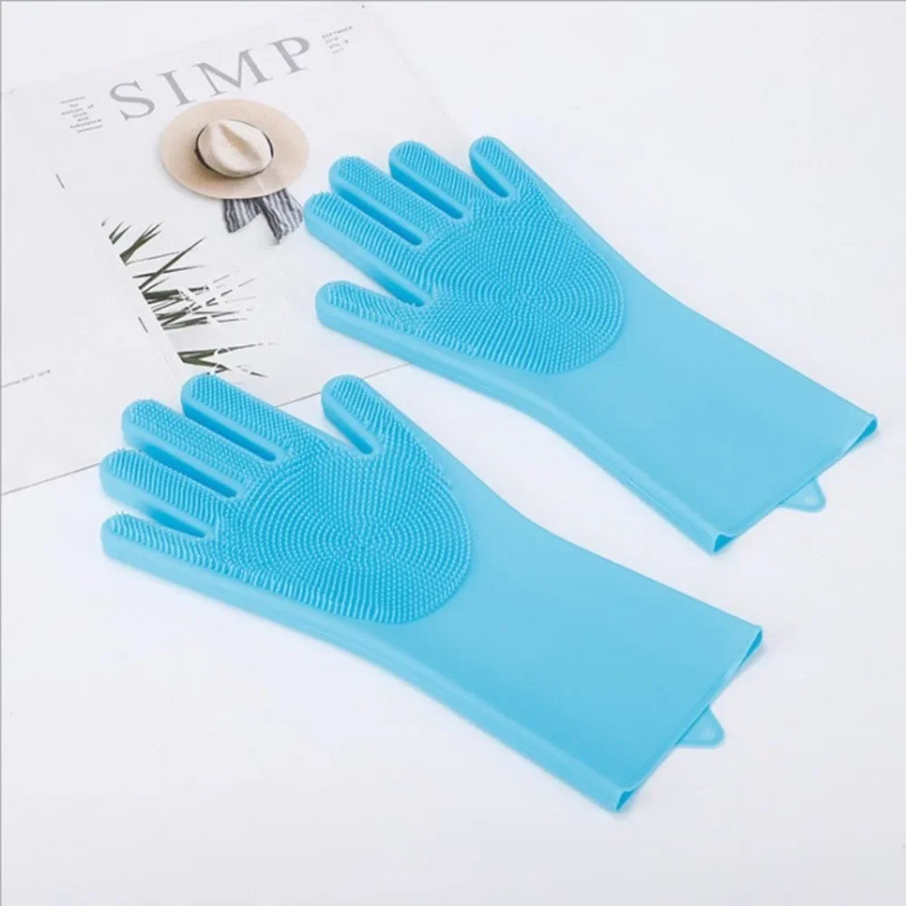 Magic Silicone Pet Grooming & Bathing Gloves