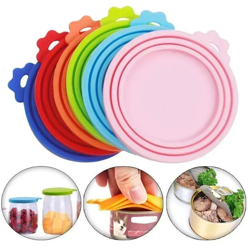 Universal 3-in-1 Silicone Pet Food Can Covers