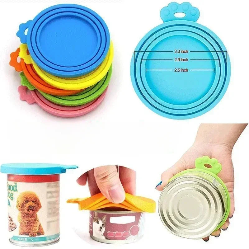 Universal 3-in-1 Silicone Pet Food Can Covers
