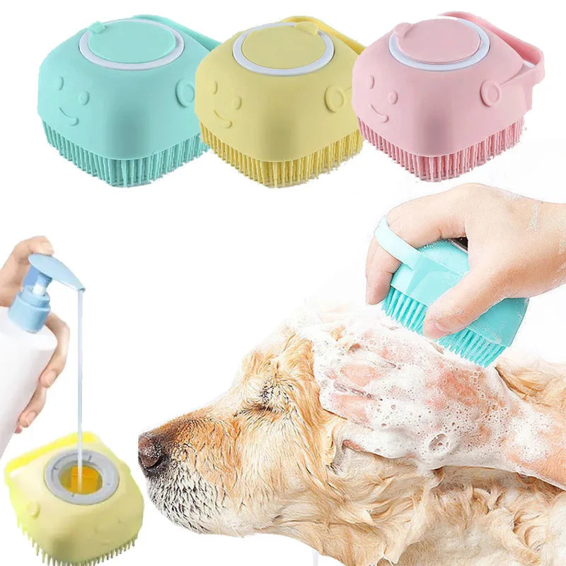 Silicone Pet Bath Brush 2-in-1