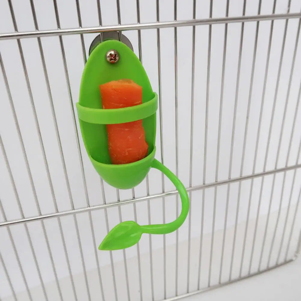 Parrot Fruit & Veggie Holder – Hanging Bird Feeder with Perch