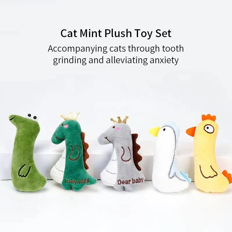 Catnip Plush Bite Toy – Fun Dental Care Pillow for Cats & Kittens