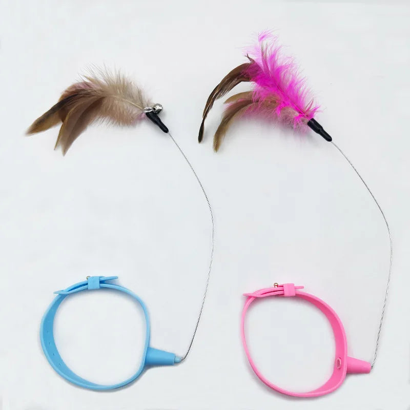 Interactive Tumbler Cat Feather Toy