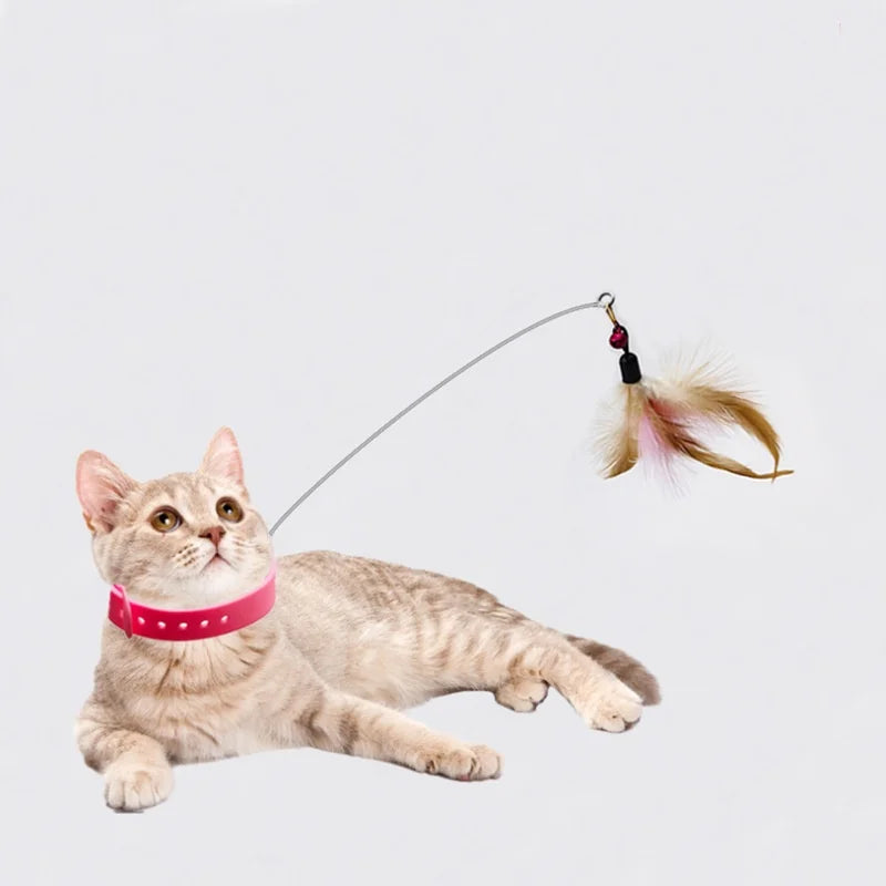 Interactive Tumbler Cat Feather Toy