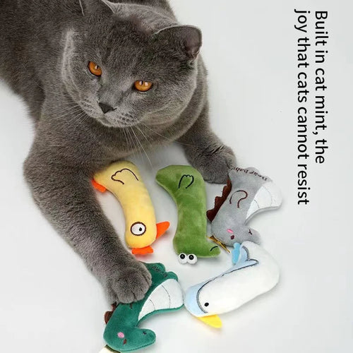 Catnip Plush Bite Toy – Fun Dental Care Pillow for Cats & Kittens