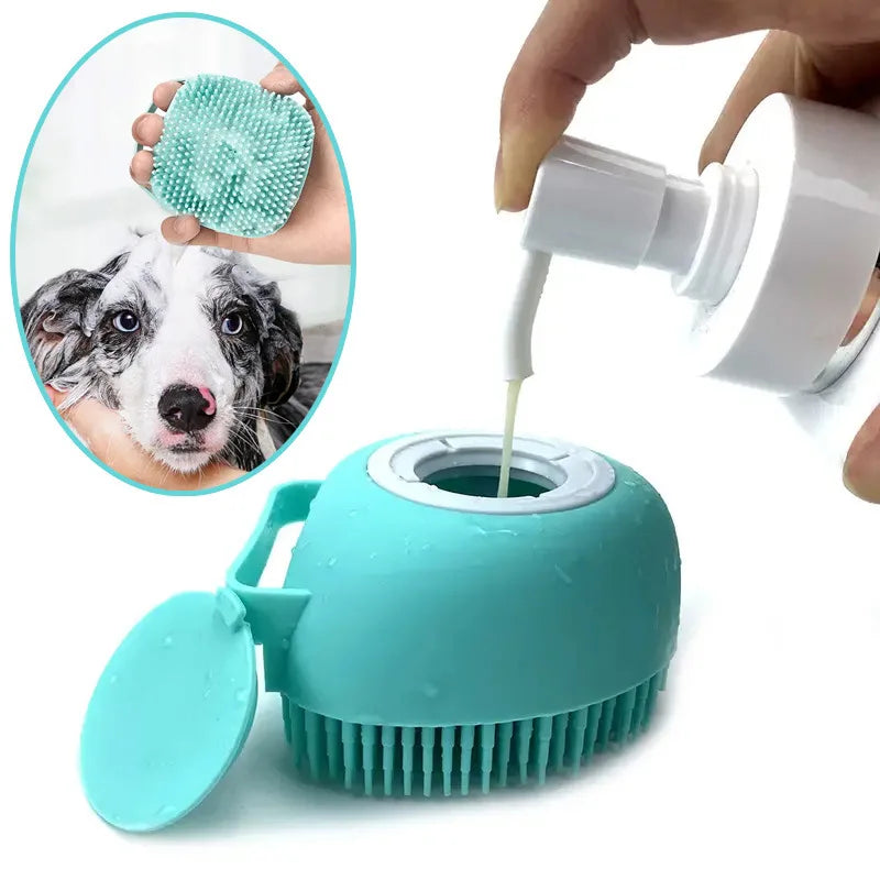 Silicone Pet Bath Brush 2-in-1