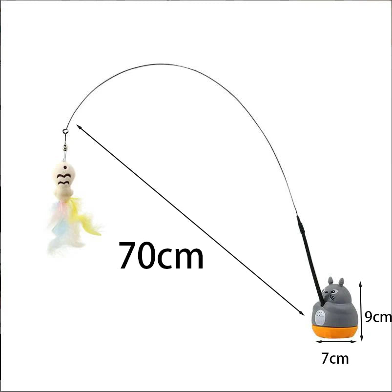 Interactive Tumbler Cat Feather Toy