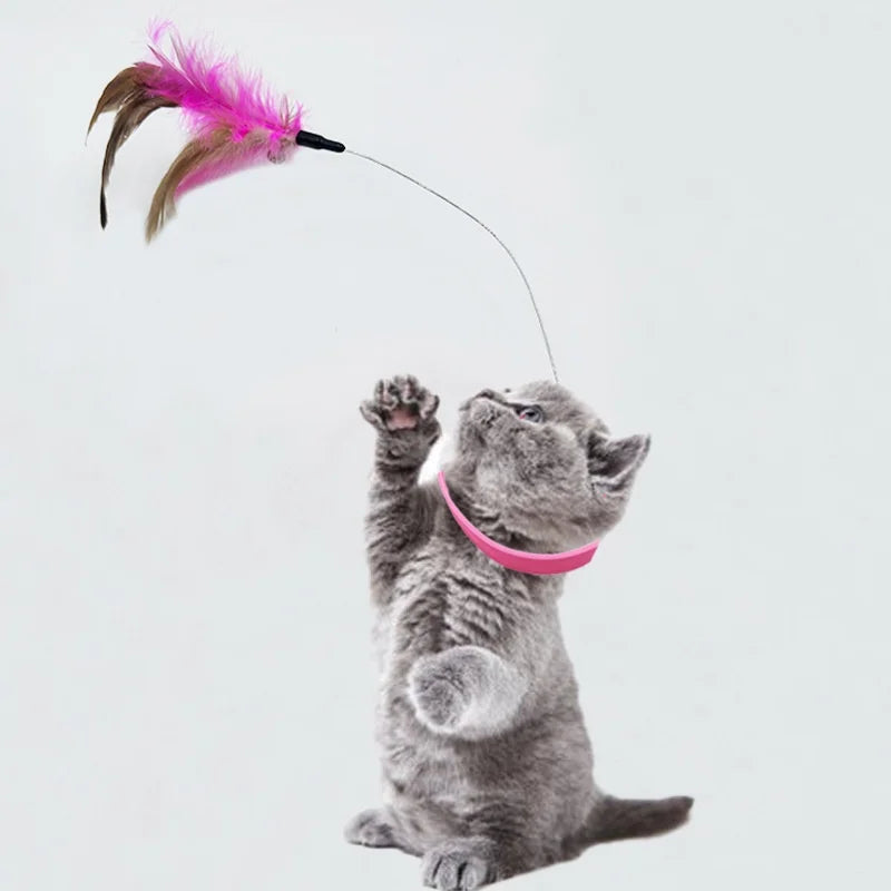 Interactive Tumbler Cat Feather Toy