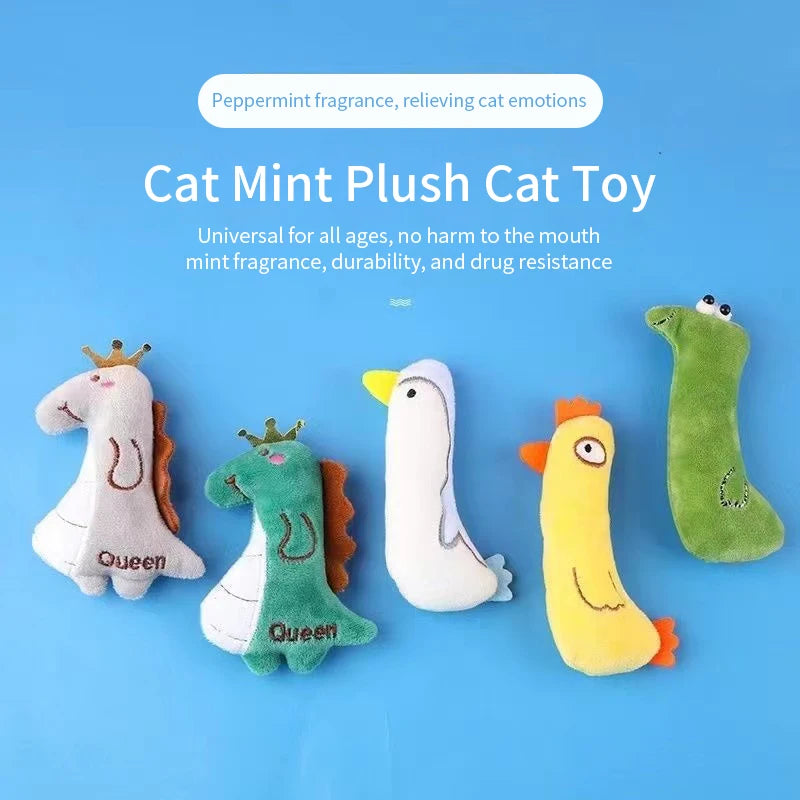 Catnip Plush Bite Toy – Fun Dental Care Pillow for Cats & Kittens