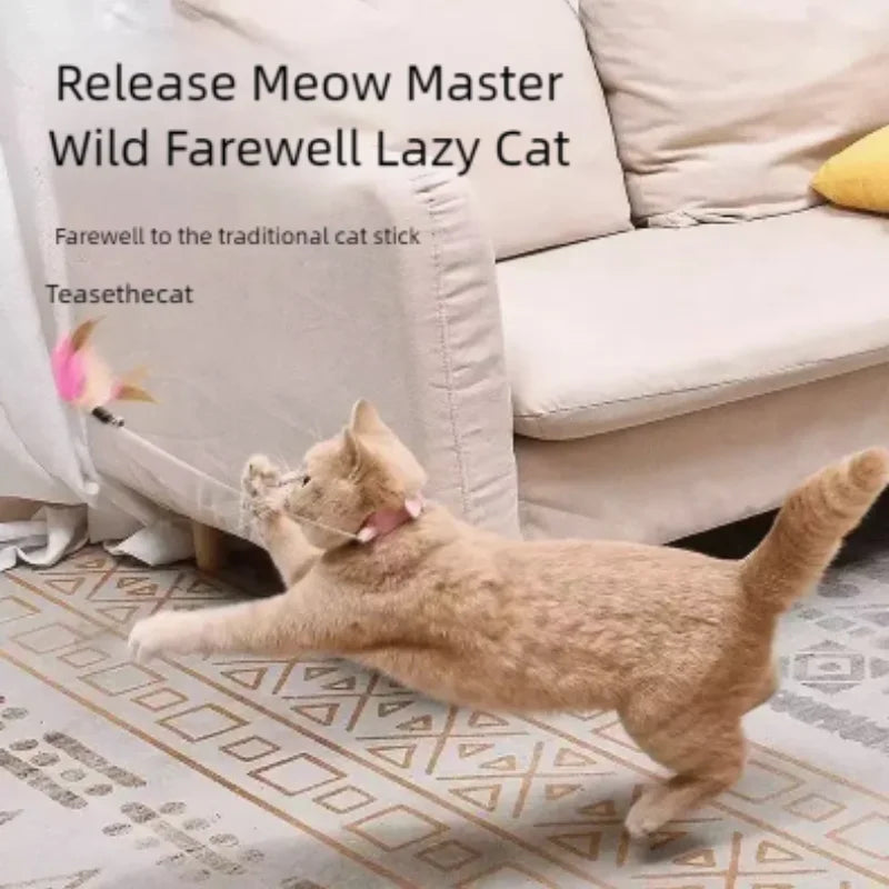 Interactive Tumbler Cat Feather Toy