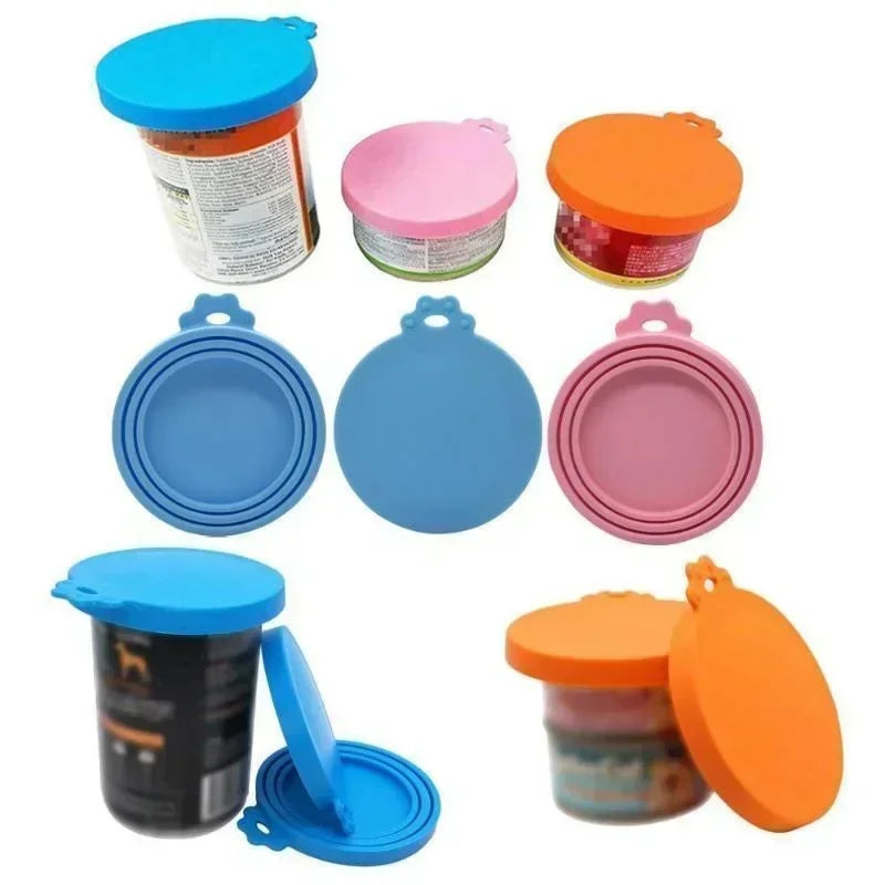 Universal 3-in-1 Silicone Pet Food Can Covers