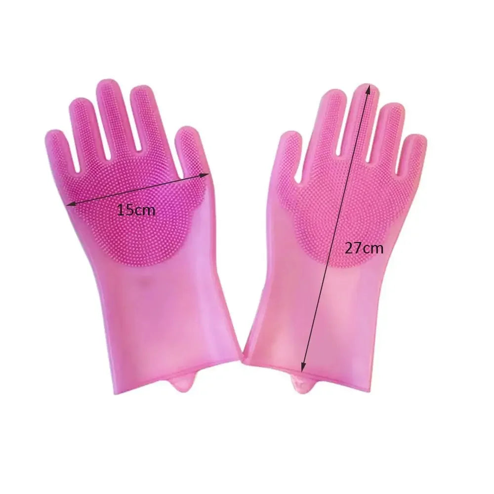 Magic Silicone Pet Grooming & Bathing Gloves