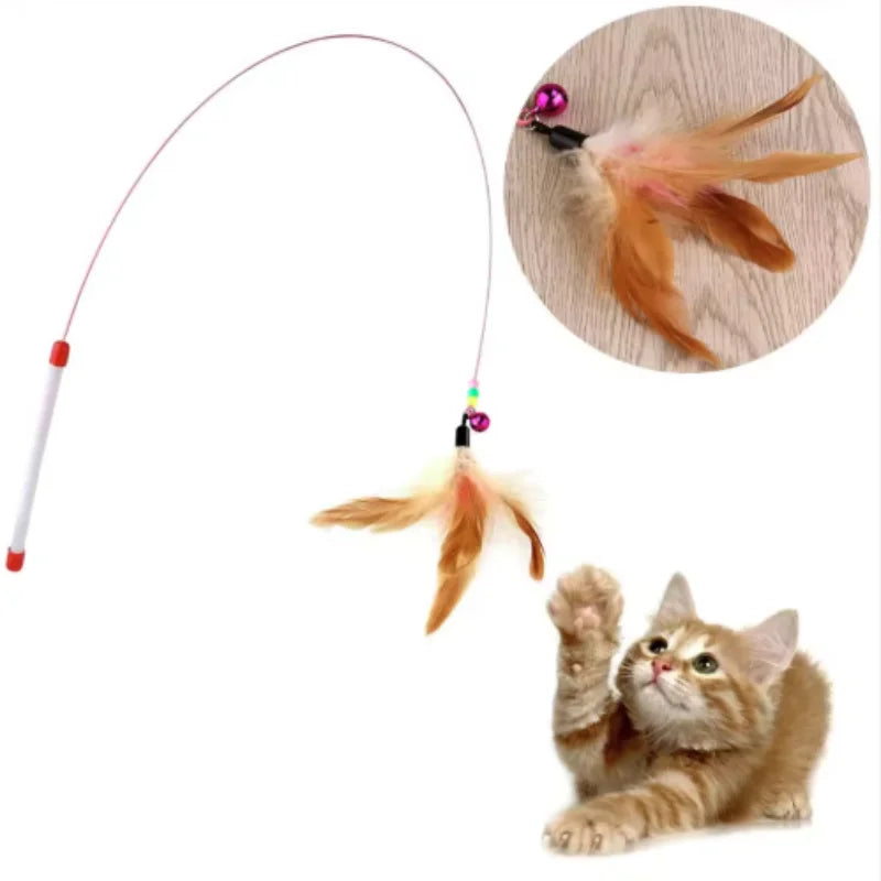 Interactive Tumbler Cat Feather Toy