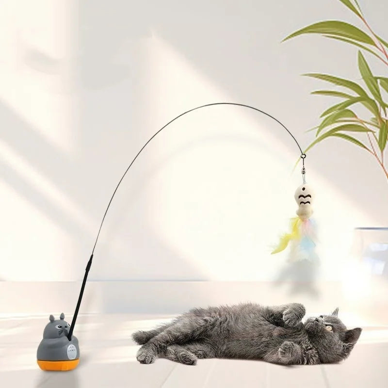 Interactive Tumbler Cat Feather Toy