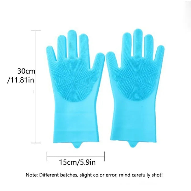 Magic Silicone Pet Grooming & Bathing Gloves