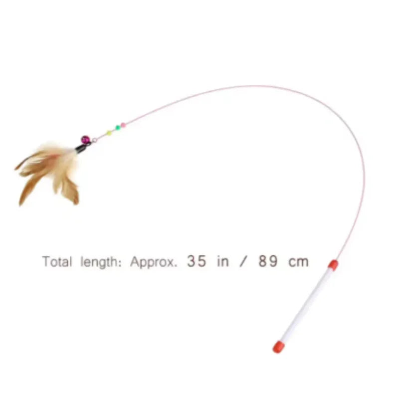 Interactive Tumbler Cat Feather Toy
