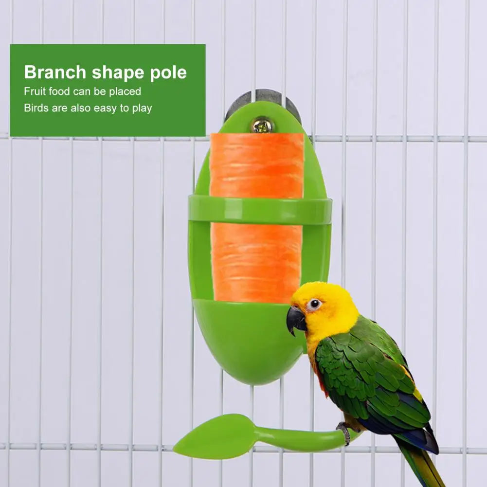 Parrot Fruit & Veggie Holder – Hanging Bird Feeder with Perch