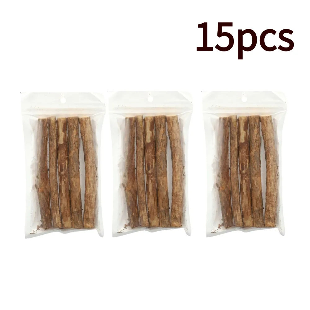 Natural Silvervine Cat Molar Sticks – 5Pcs Dental Care Chew Toys