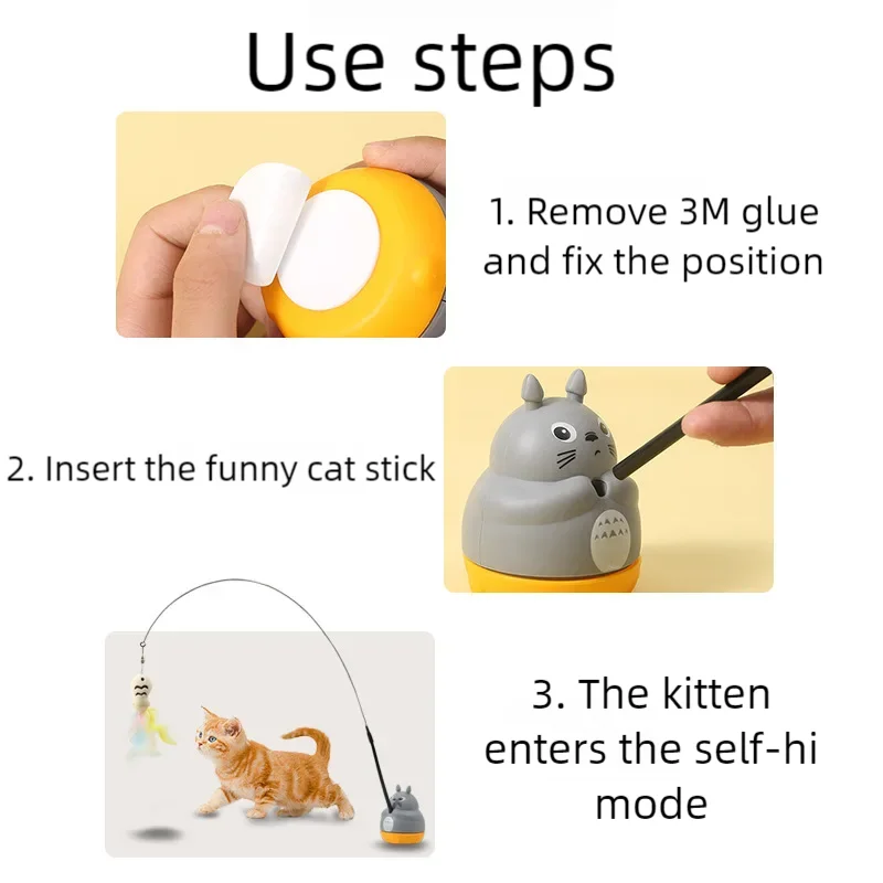 Interactive Tumbler Cat Feather Toy