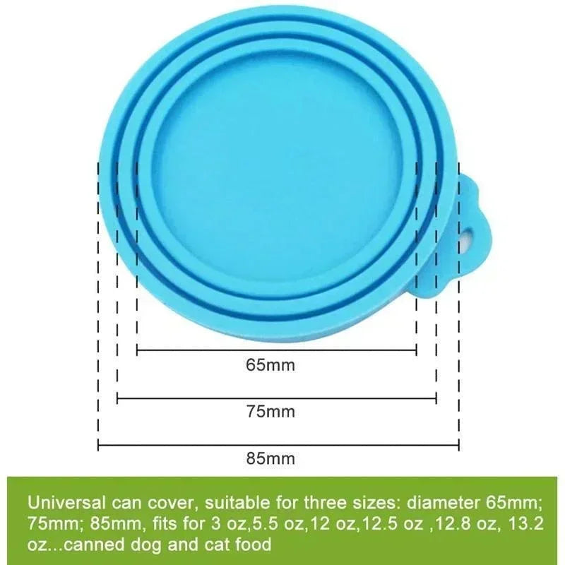 Universal 3-in-1 Silicone Pet Food Can Covers